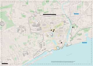 Hull City Centre areas map diagram