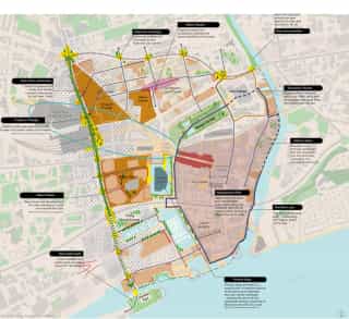 Hull City Centre areas map diagram