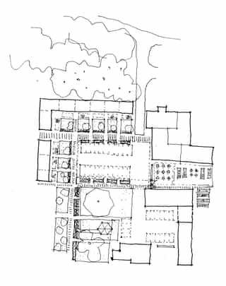 Hand sketched masterplan.