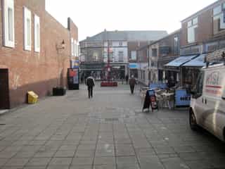 A before shot of a street in Altrincham.
