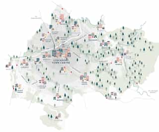 An illustrative masterplan of Stockport for the Stockport Town Centre Residential Design Guide
