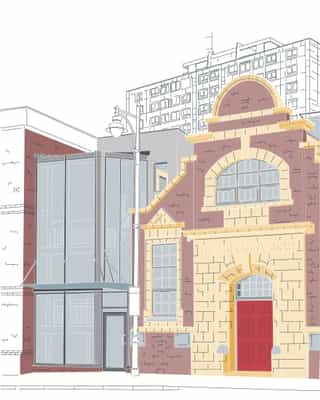 An illustration for the Stockport Town Centre Residential Design Guide